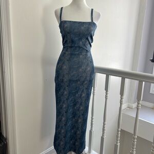 Blue Denim Sleeveless Dress